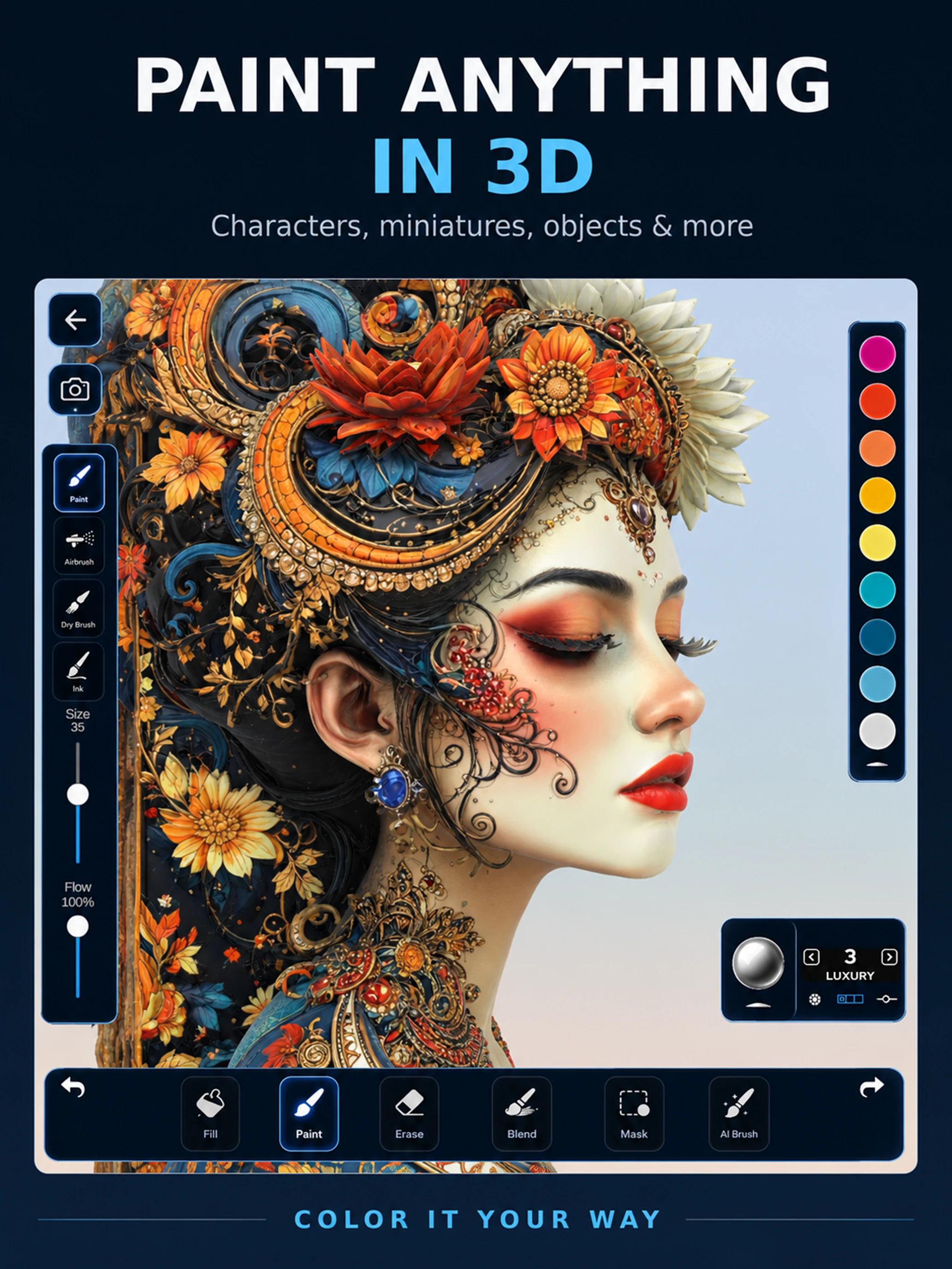 ColorMinis: 3D Painting Studio screenshot